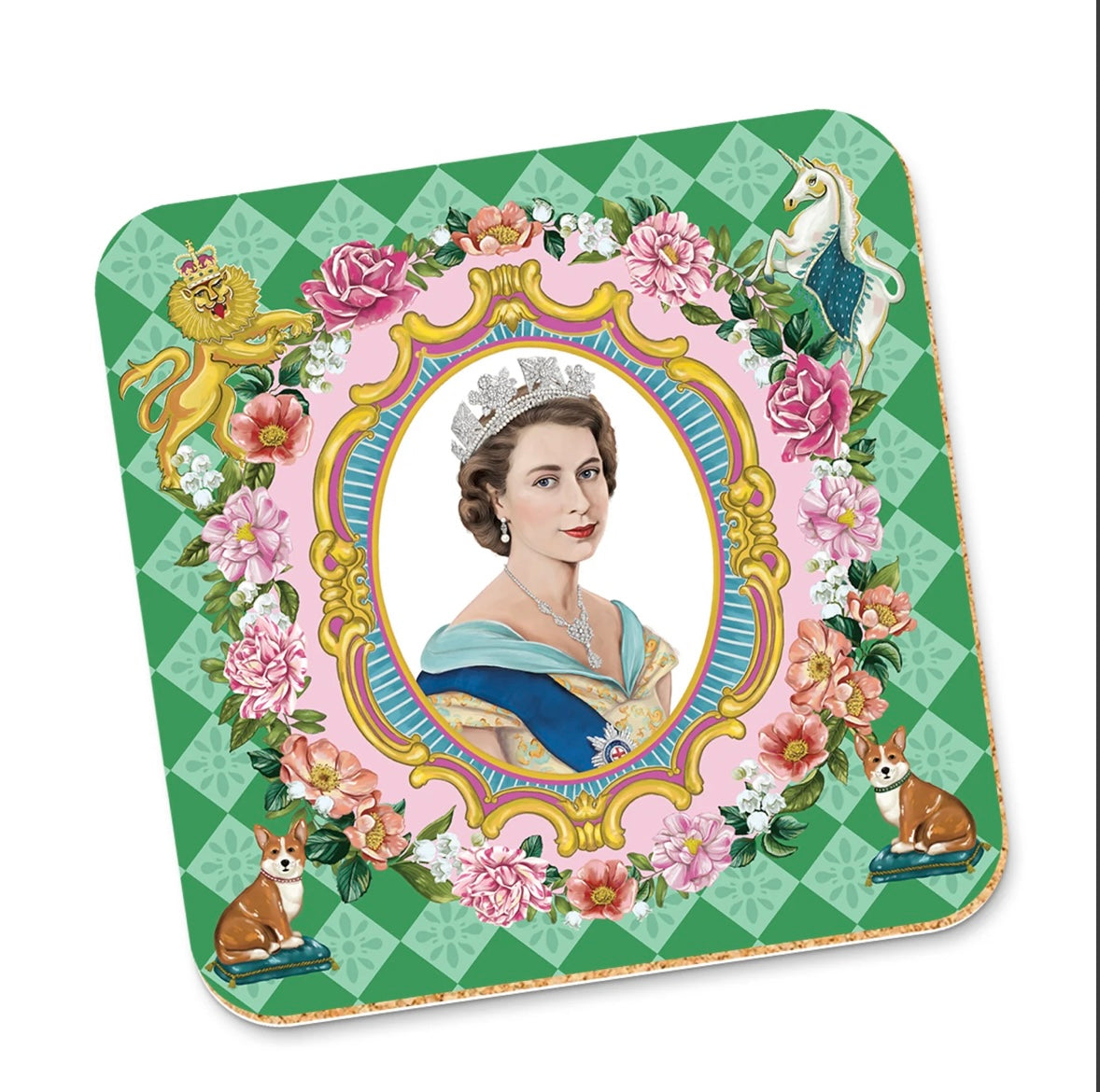 CORK COASTER HER MAJESTY THE QUEEN