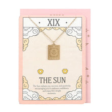 Load image into Gallery viewer, GREETING CARD TAROT SUN NECKLACE
