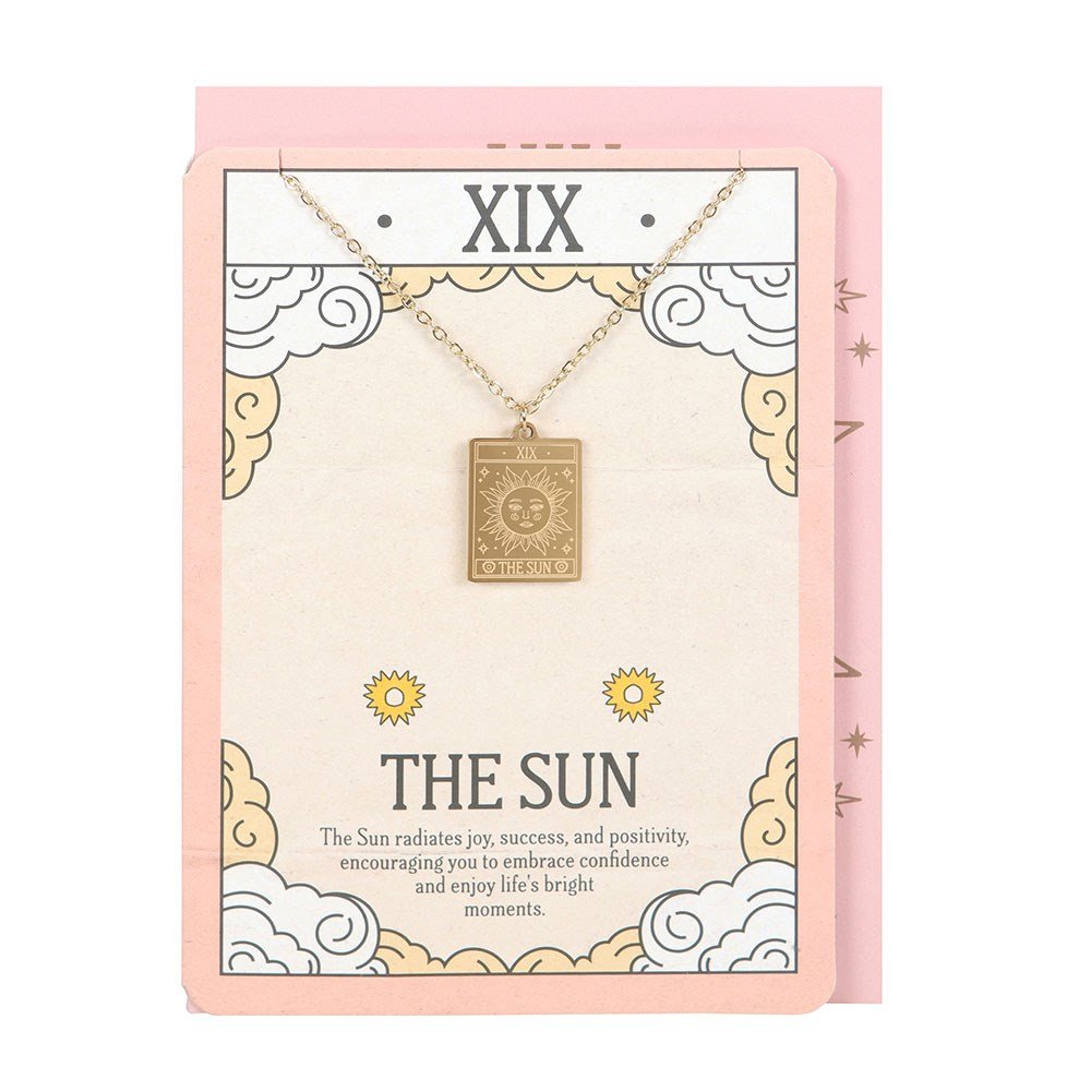 GREETING CARD TAROT SUN NECKLACE