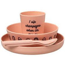 Load image into Gallery viewer, &#39;EAT WAS ALL A DREAM&#39; BAMBOO DINNERWEAR SET PINK
