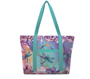 INSULATED TOTE BAG LGE DRAGON FLIES