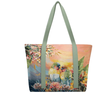 INSULATED TOTE BAG LGE SUNSET LOVE BIRDS