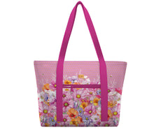 Load image into Gallery viewer, LISA POLLOCK TOTE COOLER LGE WISTFUL WILDFLOWERS