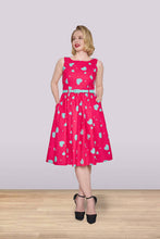 Load image into Gallery viewer, AUDREY HEARTS DRESS FUCHSIA 12/M