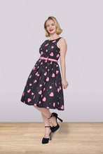 Load image into Gallery viewer, AUDREY HEARTS DRESS BLACK 12/M