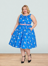 Load image into Gallery viewer, AUDREY POODLE DRESS BLUE 18/XXL
