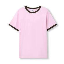 Load image into Gallery viewer, RINGER TEE PARKES ELVIS PINK / BROWN SML