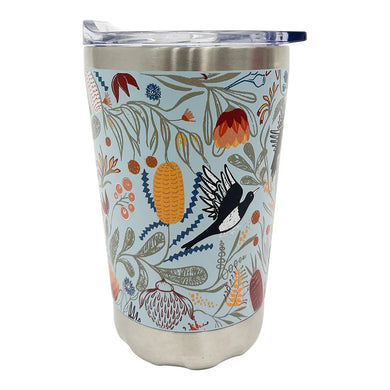 DOUBLE WALLED COFFEE CUP MAGPIE FLORAL