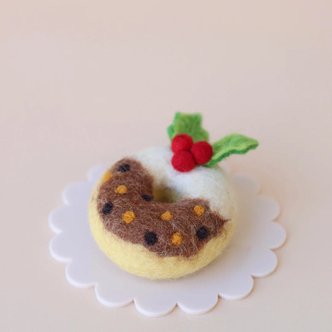 FELT CHRISTMAS PUDDING DONUT