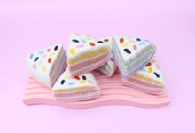 Load image into Gallery viewer, FELT CONFETTI CAKE SLICE STRAWBERRY SHORTCAKE