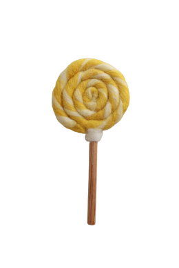 FELT LOLLIPOP YELLOW WHITE
