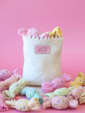 FELT RAINBOW SWEETS IN BAG