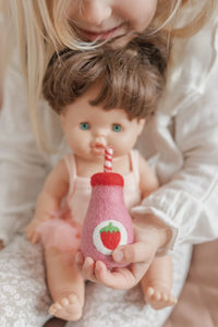 FELT DOLLY DRINK MILK