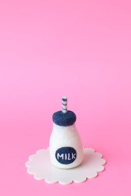 FELT DOLLY DRINK MILK
