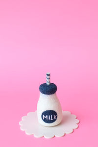 FELT DOLLY DRINK MILK