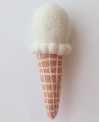 FELT ICE CREAM CONE VANILLA