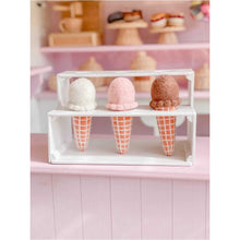 Load image into Gallery viewer, FELT ICE CREAM CONE CHOC DIPPED CHERRY