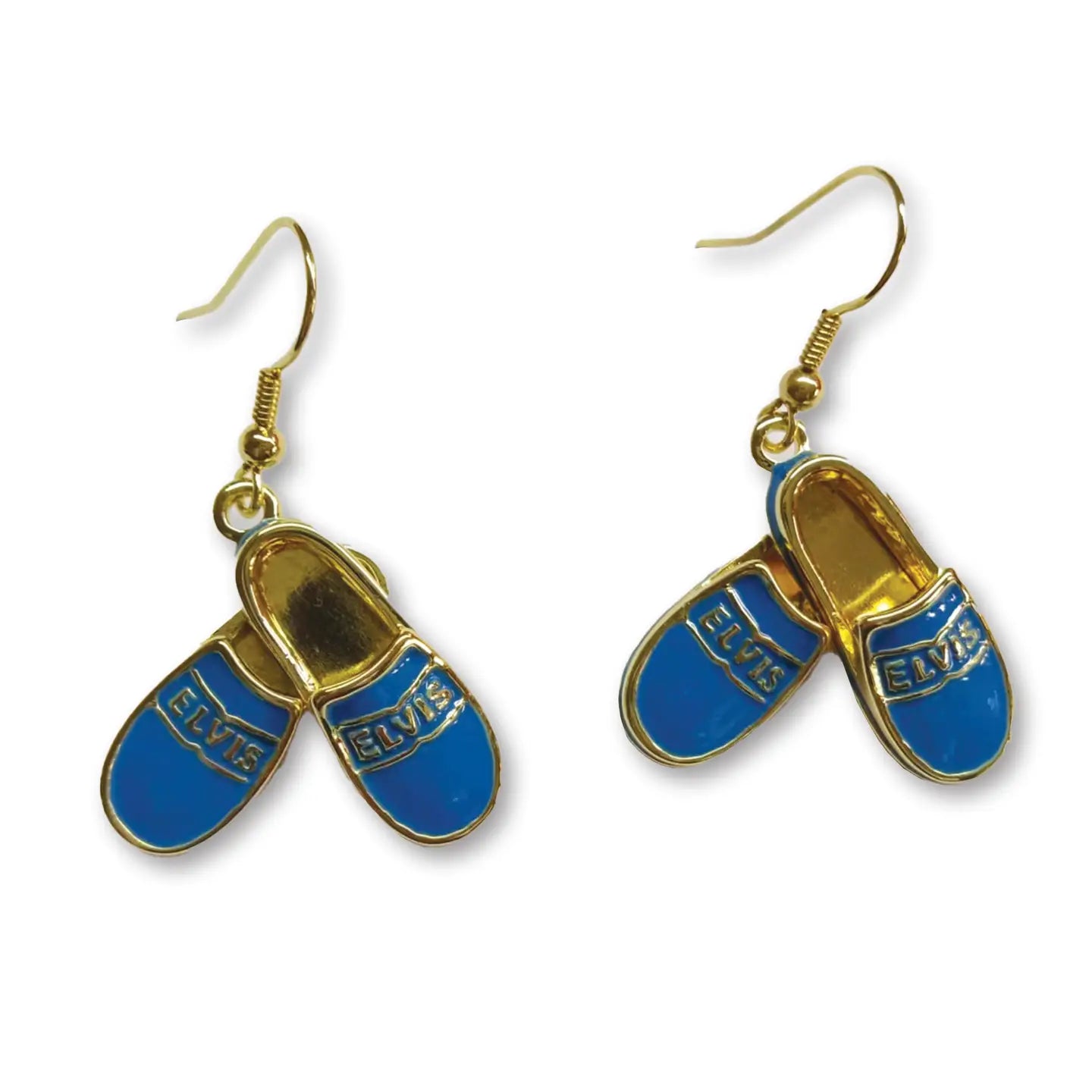 ELVIS EARRINGS BLUE SUEDE SHOES