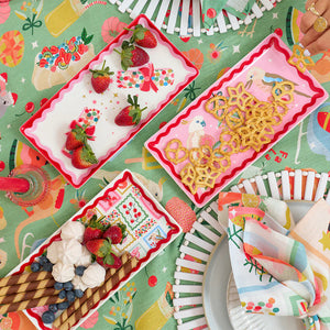 FESTIVE CERAMIC PLATE BIRDS