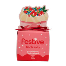 Load image into Gallery viewer, FESTIVE BATH SALTS MARSHMALLOW PAVLOVA