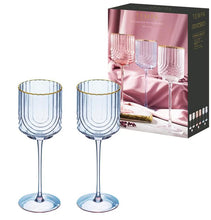Load image into Gallery viewer, TEMPA FLORANCE WINE GLASS SET TRANQUIL BLUE