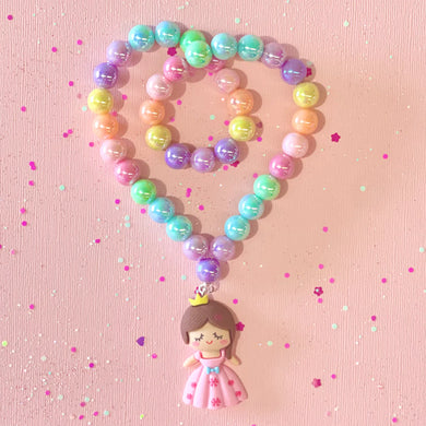 BEADED NECKLACE RAINBOW PRINCESS