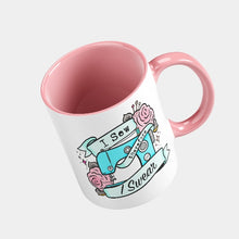 Load image into Gallery viewer, MUG I SEW THEREFORE I SWEAR PINK