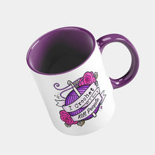 Load image into Gallery viewer, MUG I CROCHET THEREFORE I SWEAR PURPLE