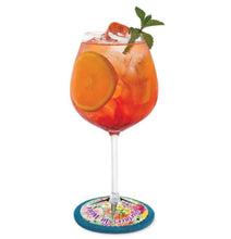 Load image into Gallery viewer, WINE GLASS COASTER SIPPIN PRETTY