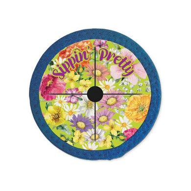 WINE GLASS COASTER SIPPIN PRETTY