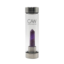 Load image into Gallery viewer, CRYSTAL STAINLESS STEAL WATERBOTTLE AMETHYST