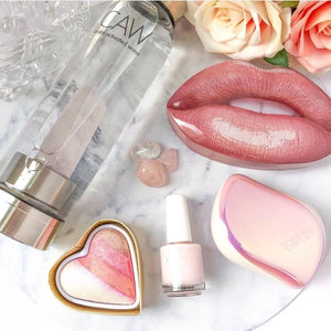 CRYSTAL STAINLESS STEAL WATERBOTTLE ROSE QUARTZ