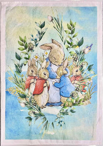 TEA TOWEL PETER RABBIT MUM & KIDS