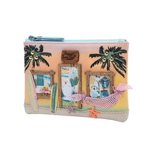 Load image into Gallery viewer, VENDULA LONDON SURF SHACK ZIPPER KEY COIN PURSE