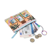 Load image into Gallery viewer, VENDULA LONDON SURF SHACK ZIPPER KEY COIN PURSE