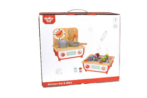 WOODEN KITCHEN AND BBQ SET