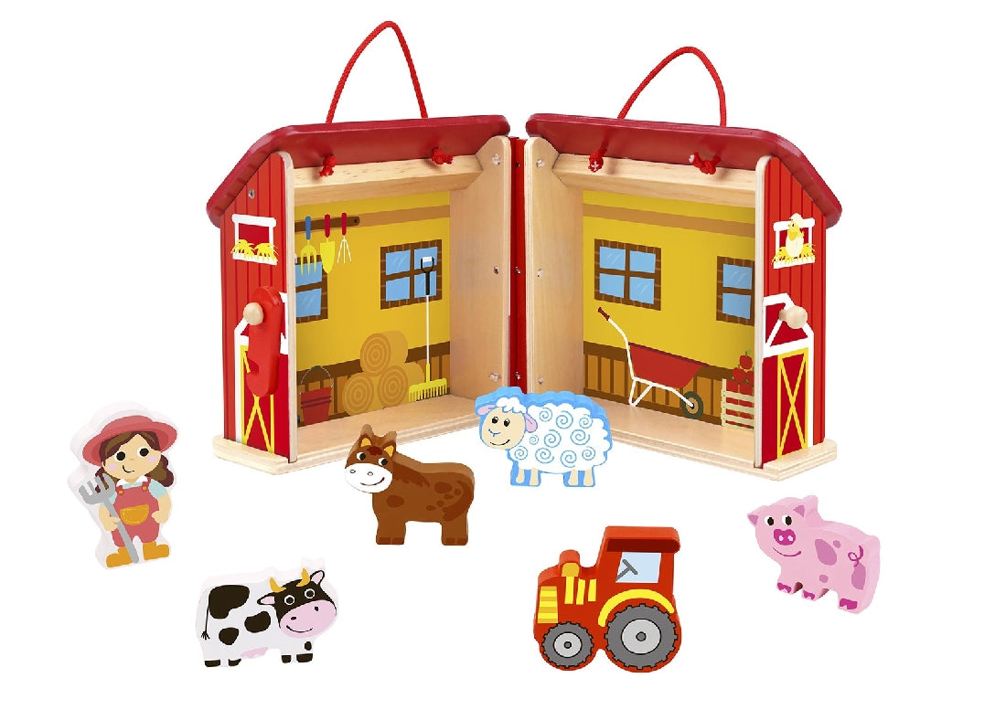 WOODEN PLAY SET FARM YARD