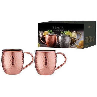 HAMMERED COPPER HANDLED MUG
