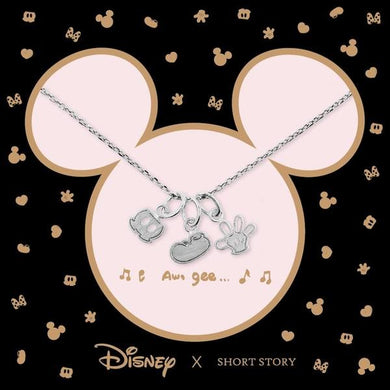 DISNEY X SHORT STORY NECKLACE MICKEY SHORTS GLOVE SHOE SILVER