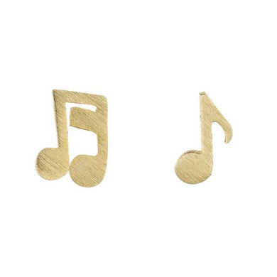 EARRINGS MUSIC NOTES GOLD