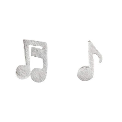 EARRINGS MUSIC NOTES SILVER