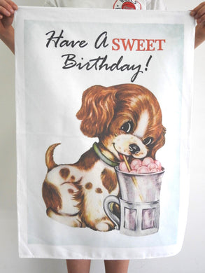 TEA TOWEL HAVE A SWEET BIRTHDAY