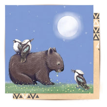 Load image into Gallery viewer, MINI GREETING CARD NIGHTTIME WOMBAT